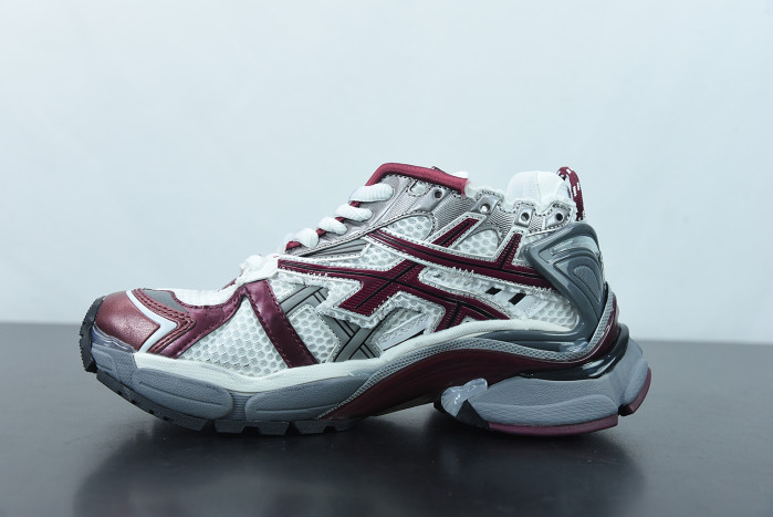 balcia runner white dark red grey