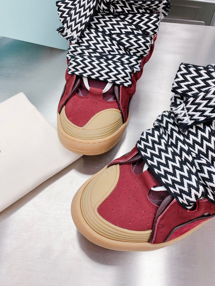 lanvin leather curb red