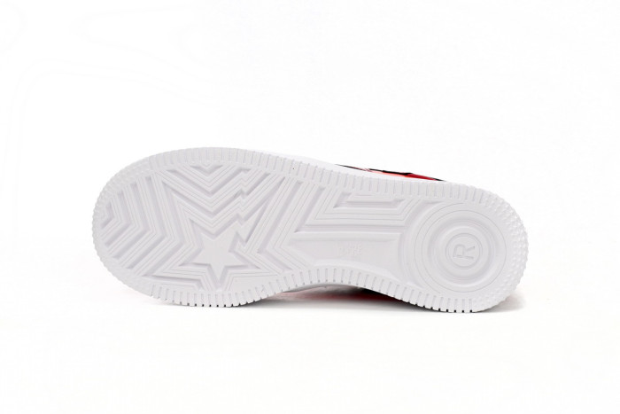 bape sta low white dark red mirror surF**e 001fwh201046