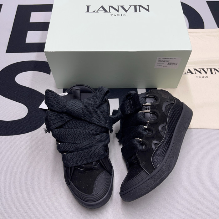 lanvin leather curb black
