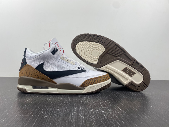 travis scott x air jordan 3 palomino” white black brown ct8532-120