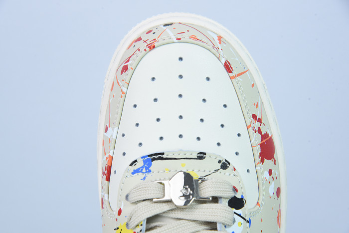 bape sk8 sta paint beige