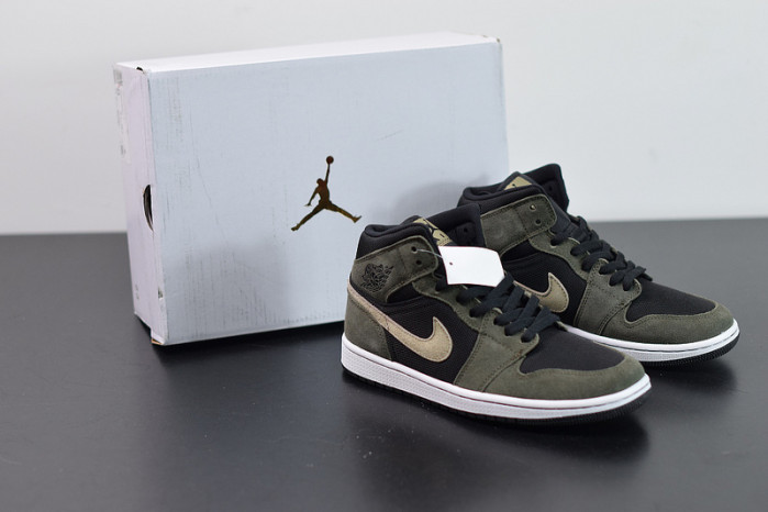 air jordan 1 mid military olive bq6472-030
