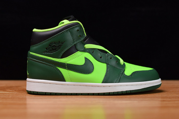 air jordan 1 retro mid gorge green 554724-330