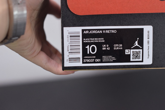 air jordan 11 retro playoffs bred 378037-061