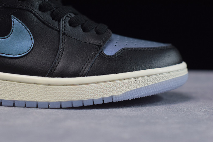 air jordan 1 mid iridescent black bq6472-009