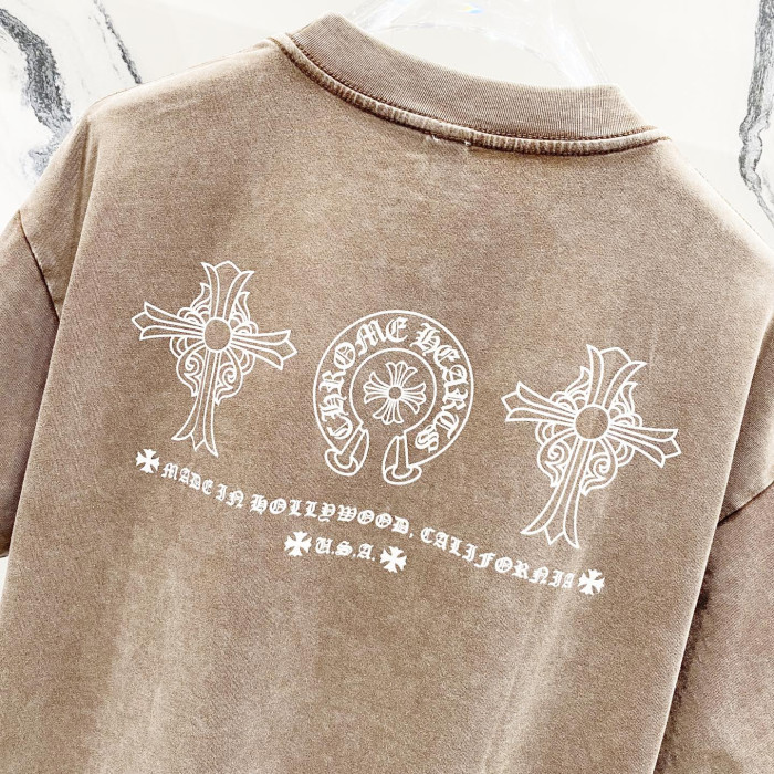Chrome Hearts Short Sleeve Shirt The make old cross-shaped letters CP00110