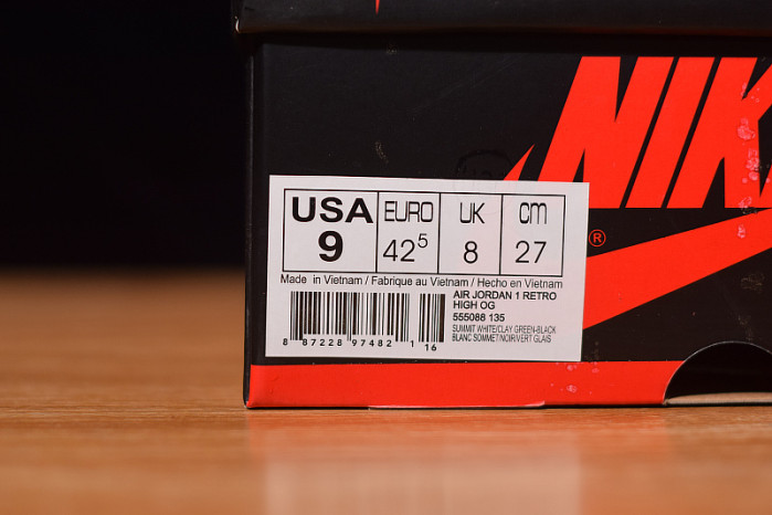 air jordan 1 retro high og “clay green” 555088-135