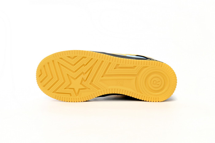 bape sta to low black, blue, and yellow