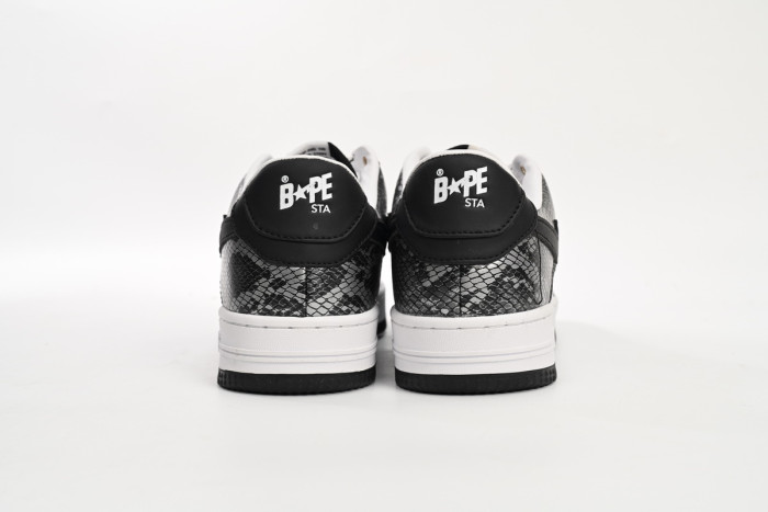 bape sta to low black black snake skin