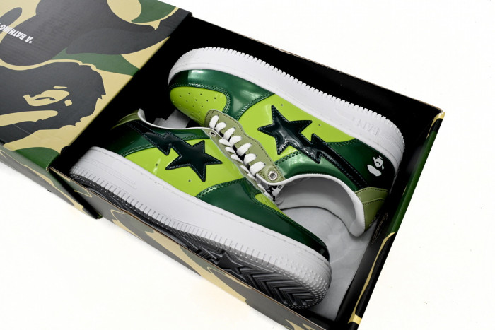 bape sta to low black green mirror surF**e
