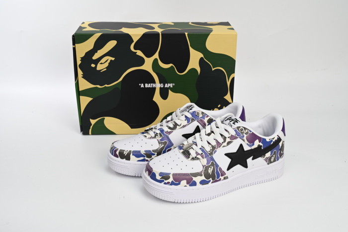 bape sta to low white purple color spray