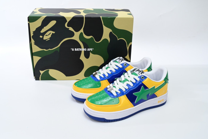 bape sta to low black yellow green orchid