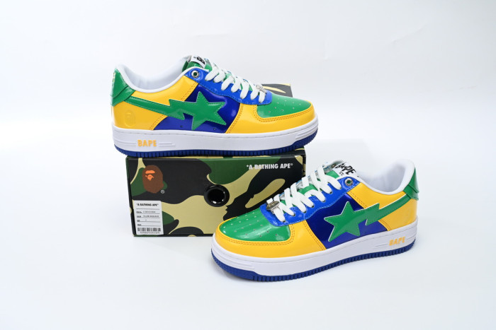 bape sta to low black yellow green orchid