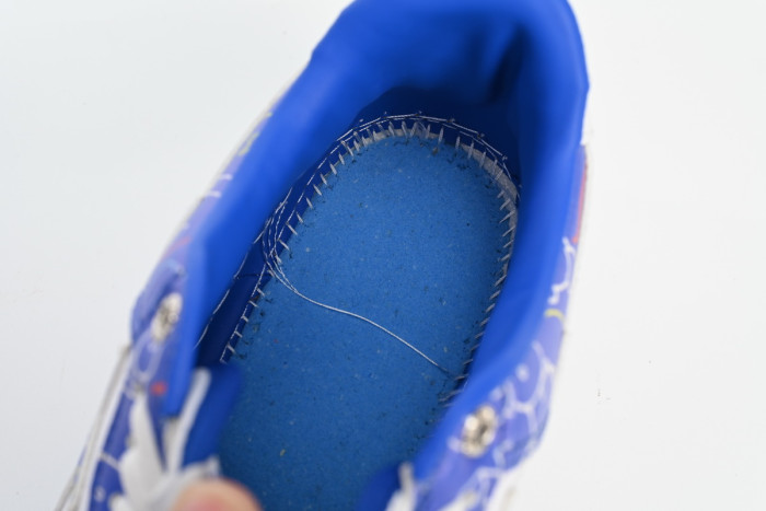 bape sta to low black blue color spray painting