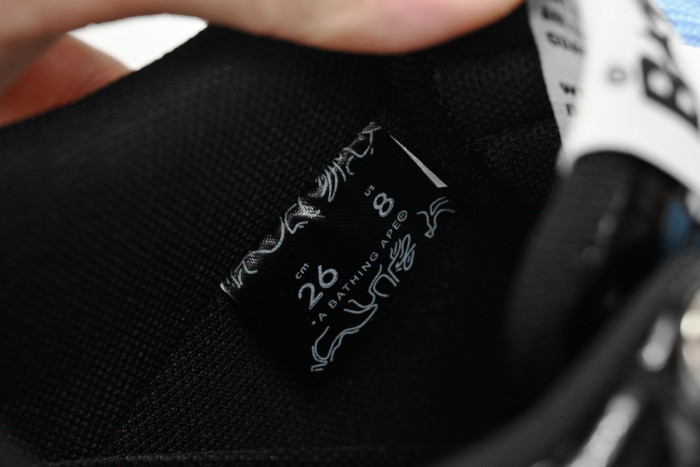 bape sta to low black, blue, and yellow