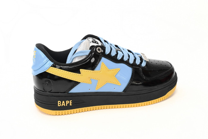 bape sta to low black, blue, and yellow