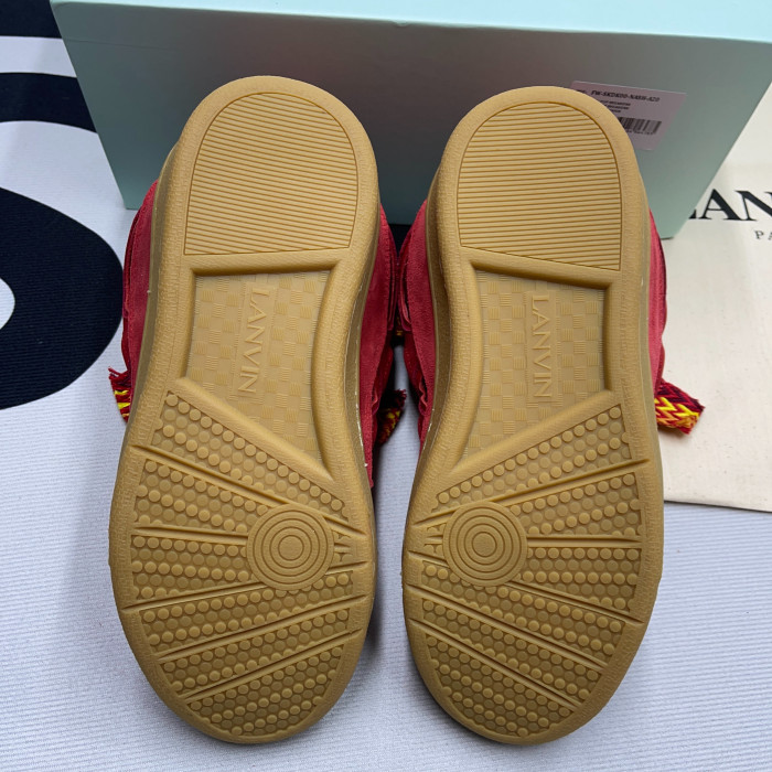 lanvin leather curb red