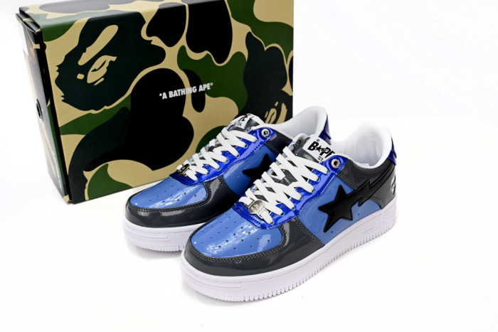 bape sta low navy color combo blue mirror surF**e 1h20191046-nvy