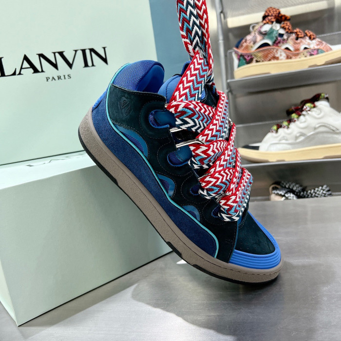 lanvin leather curb taurus blue p2220