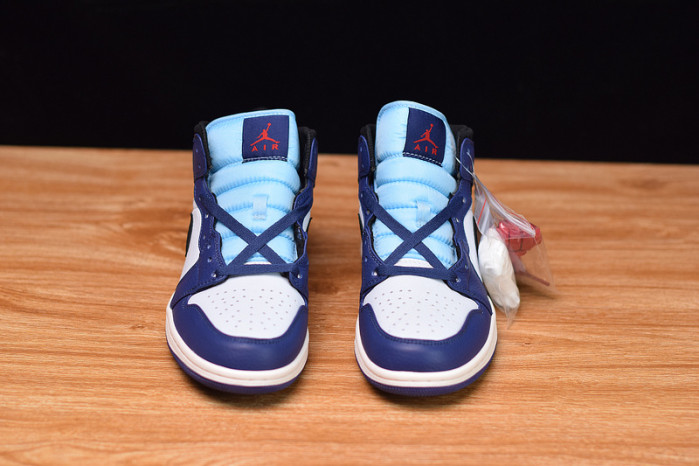 air jordan 1 mid deep royal blue black 852542-400