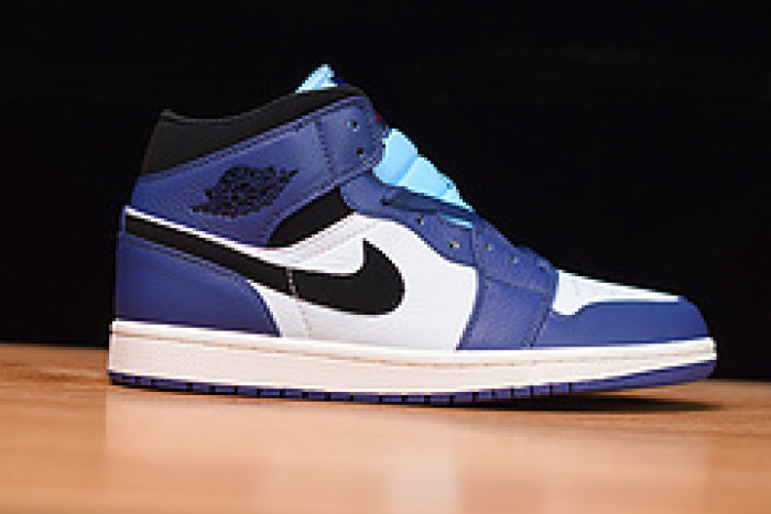 air jordan 1 mid deep royal blue black 852542-400