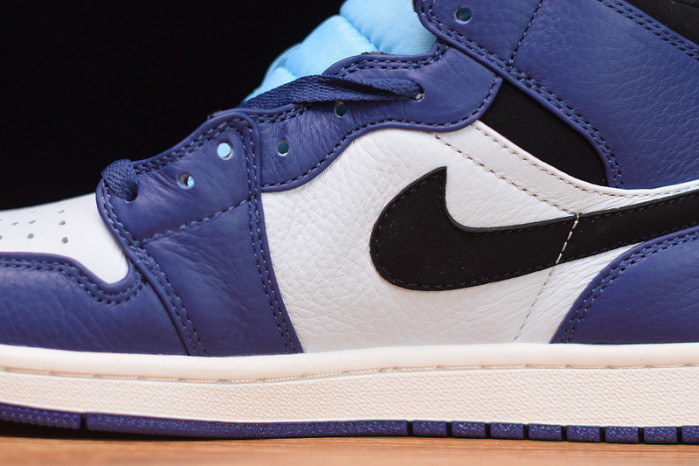 air jordan 1 mid deep royal blue black 852542-400