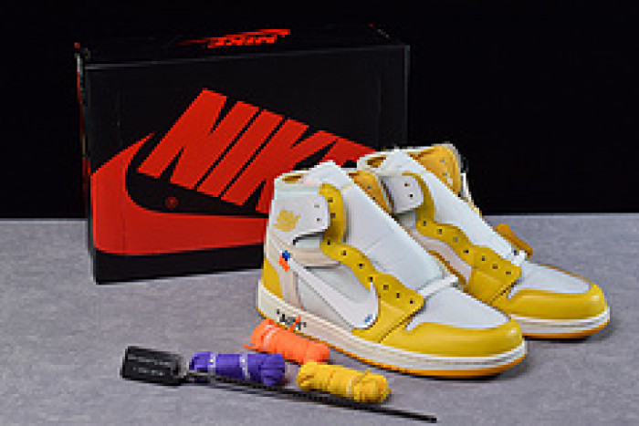 air jordan 1 retro high off-white canary yellow aq0818-149
