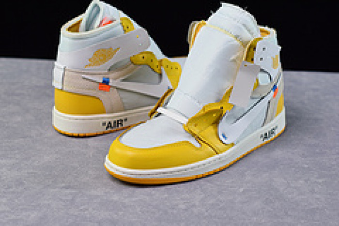 air jordan 1 retro high off-white canary yellow aq0818-149