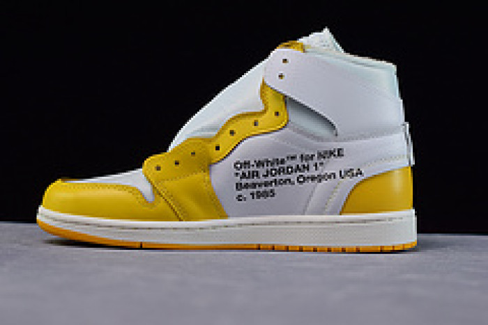 air jordan 1 retro high off-white canary yellow aq0818-149