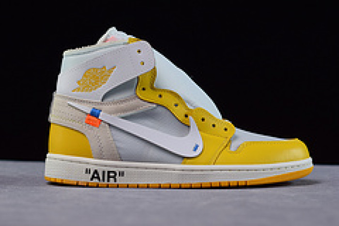air jordan 1 retro high off-white canary yellow aq0818-149
