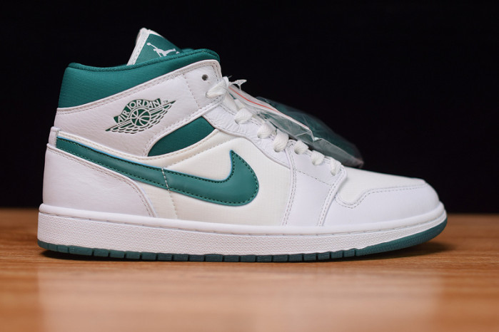 air jordan 1 mid white mystic green cd6759-103