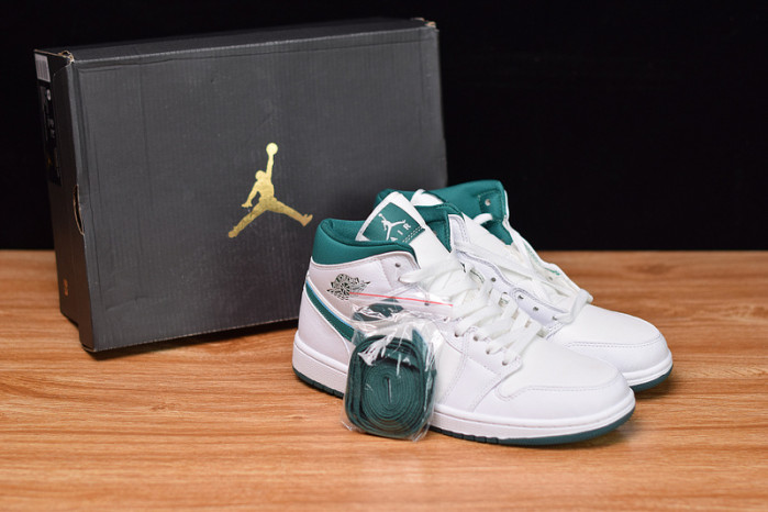 air jordan 1 mid white mystic green cd6759-103