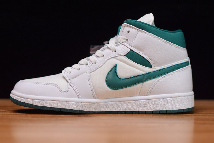 air jordan 1 mid white mystic green cd6759-103