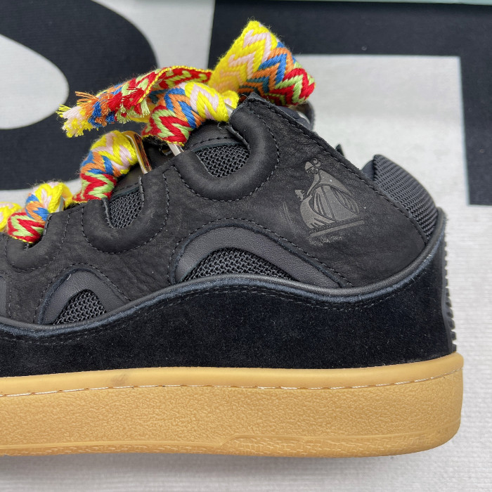 lanvin leather curb black