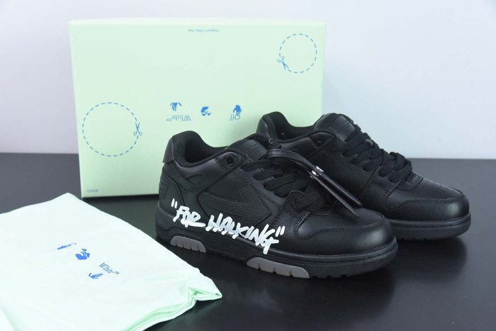 off-white out of office ooo "for walking" low tops black white