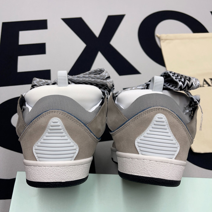 lanvin leather curb grey black