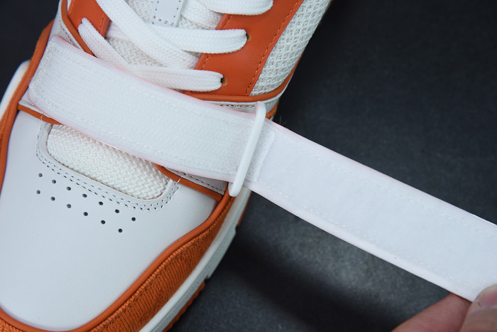 lv sneakers trainer monogram denim orange