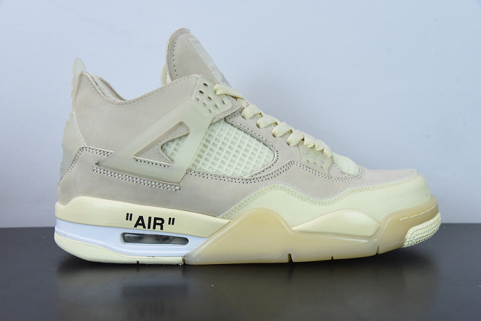 air jordan 4 x off-white cream/sail aq9129-002