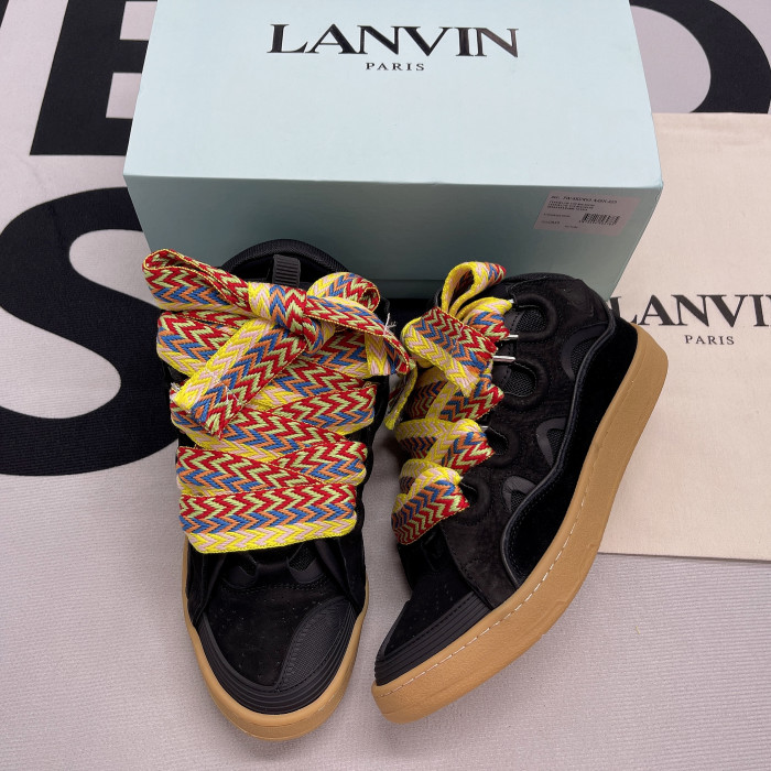 lanvin leather curb black