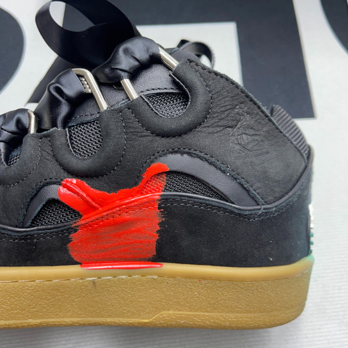 lanvin leather curb black multi