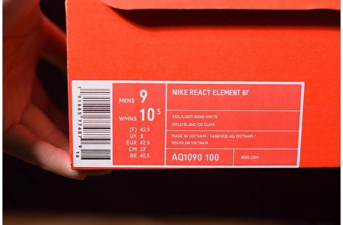 nike react element 87 sail light bone aq1090-100