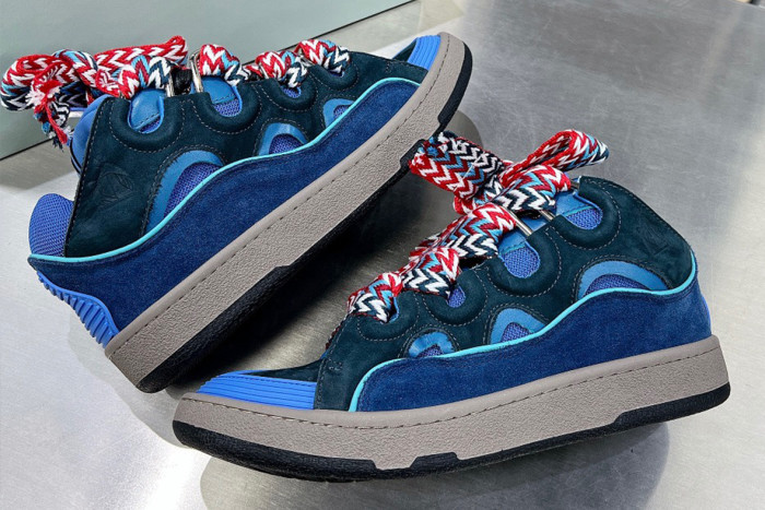 lanvin leather curb taurus blue p2220