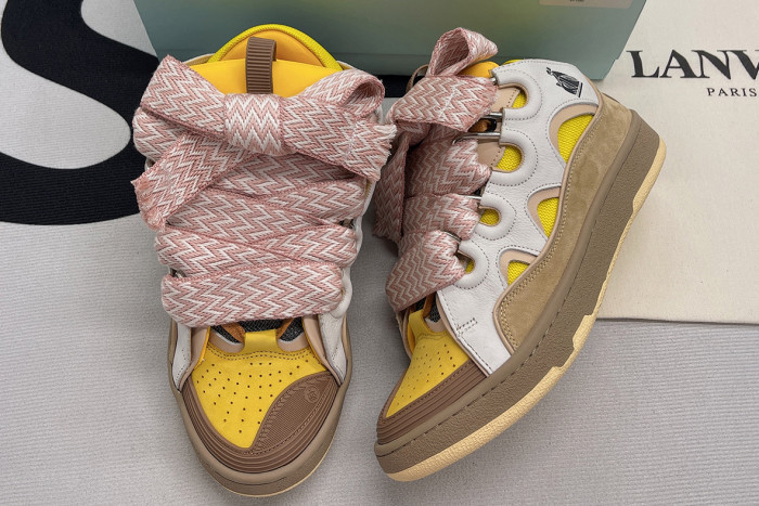 lanvin leather curb beige yellow h200509