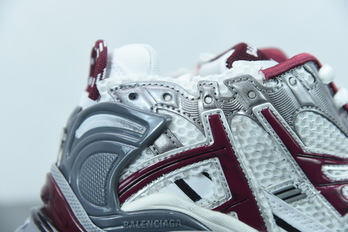 balcia runner white dark red grey