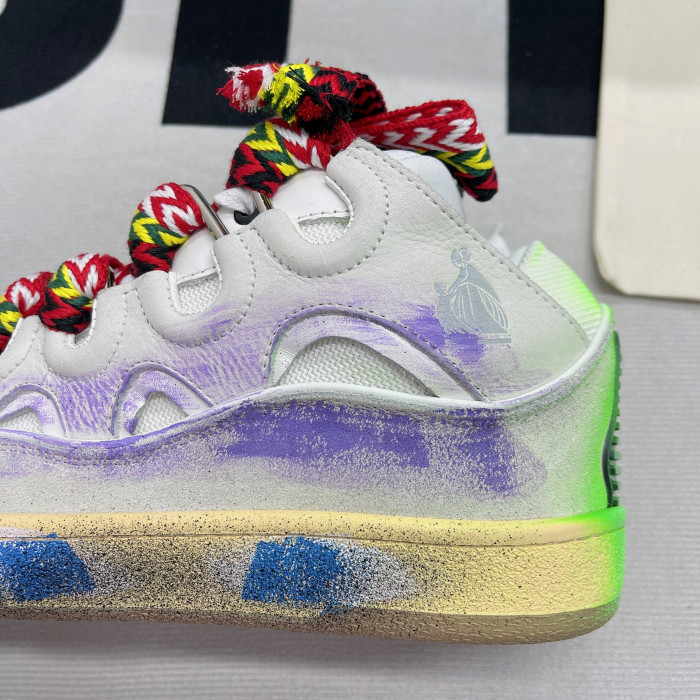 lanvin leather curb white multi