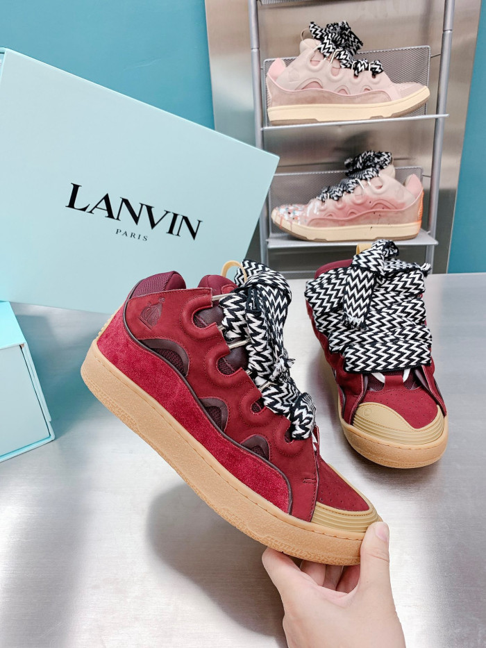 lanvin leather curb red