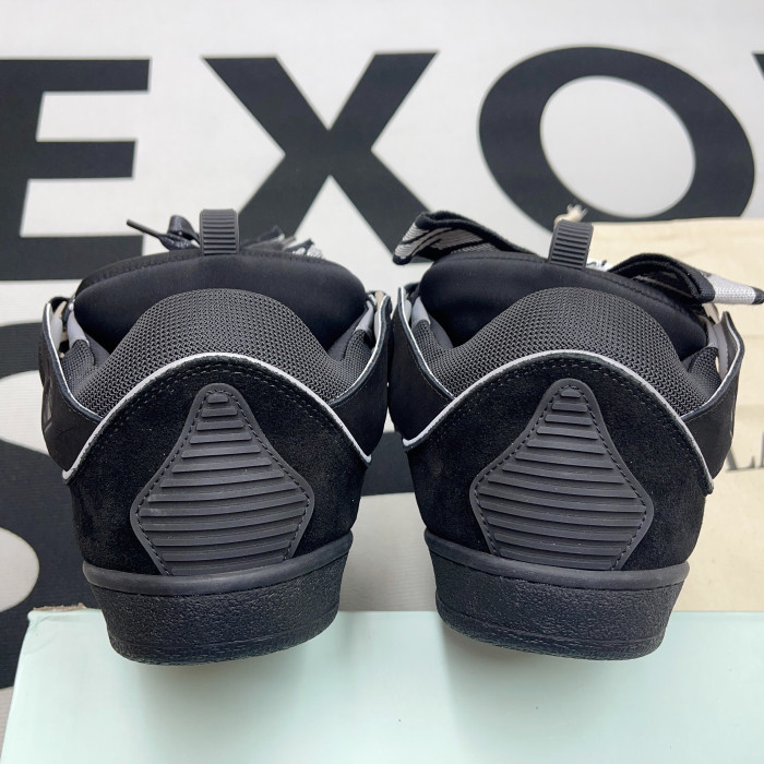 lanvin leather curb black grey