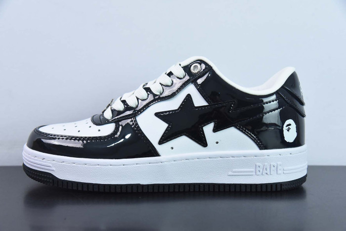 bape sta to low black whit e001fwh701001_blk_a