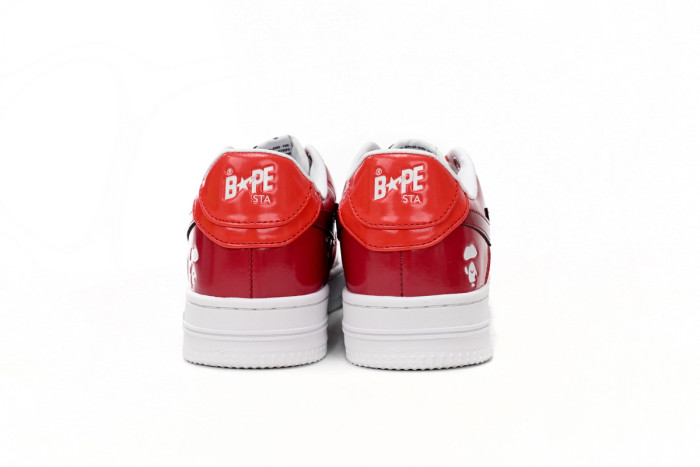 bape sta low white dark red mirror surF**e 001fwh201046
